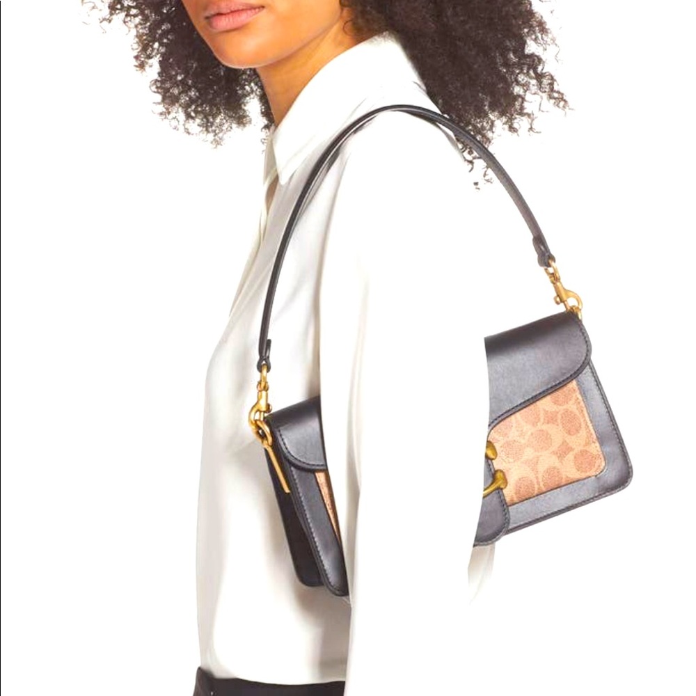 Tabby Signature Coated Canvas &Leather Crossbody Bag Gem